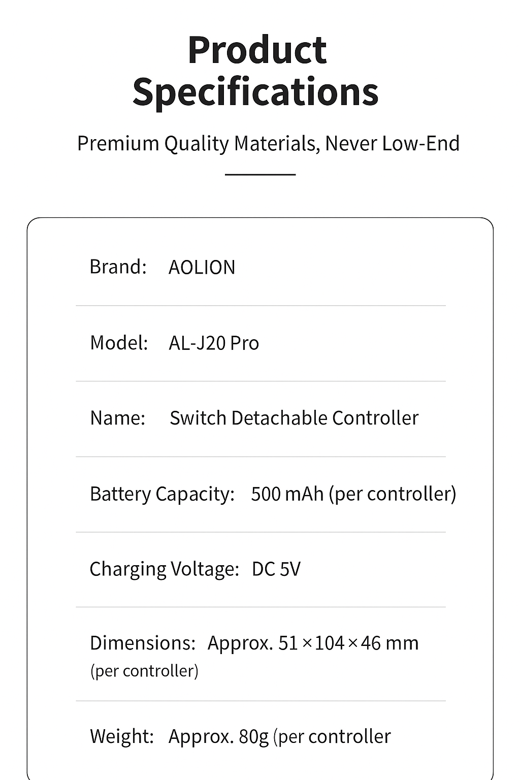 Aolion Joy-Con