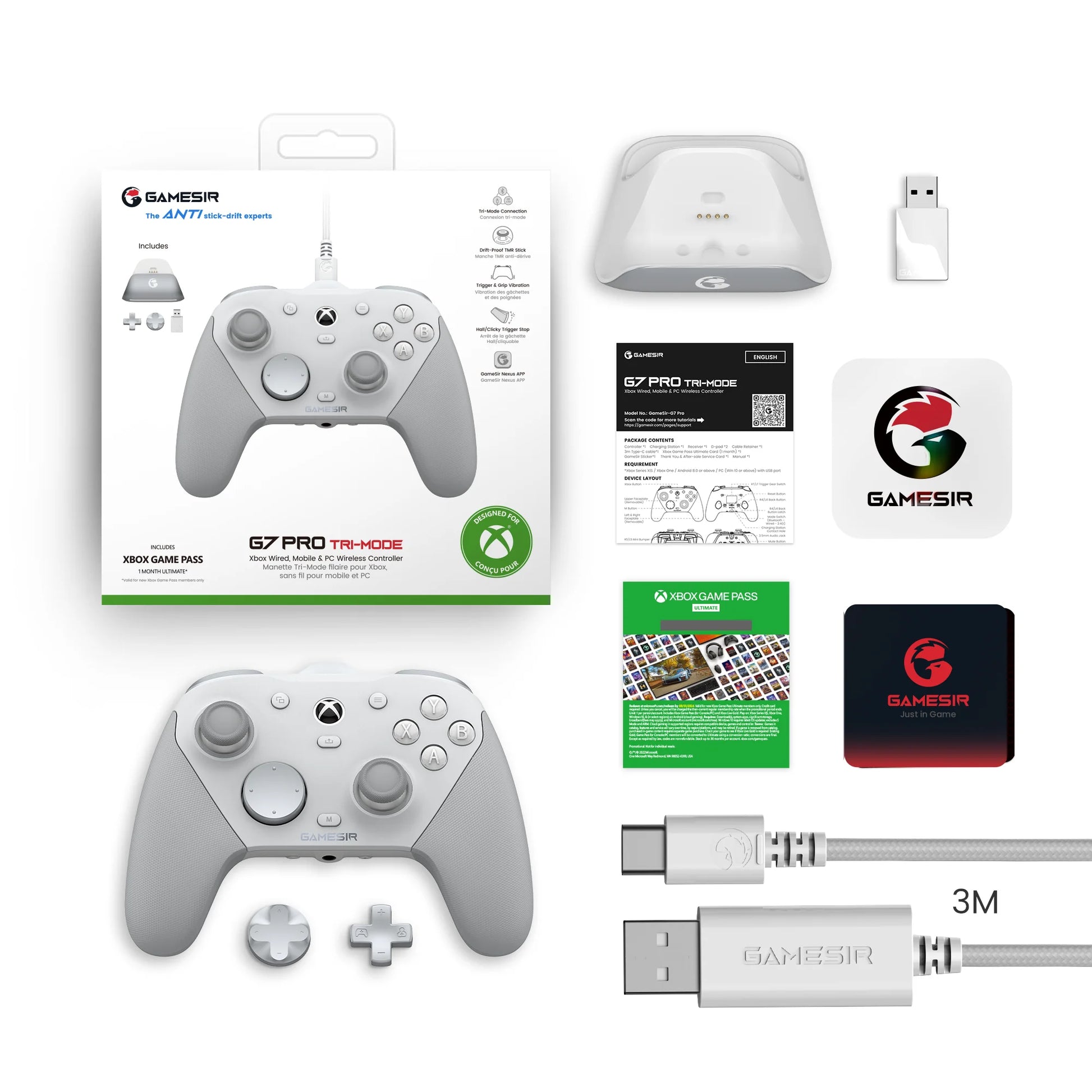 GameSir G7 Pro package contents and included accessories