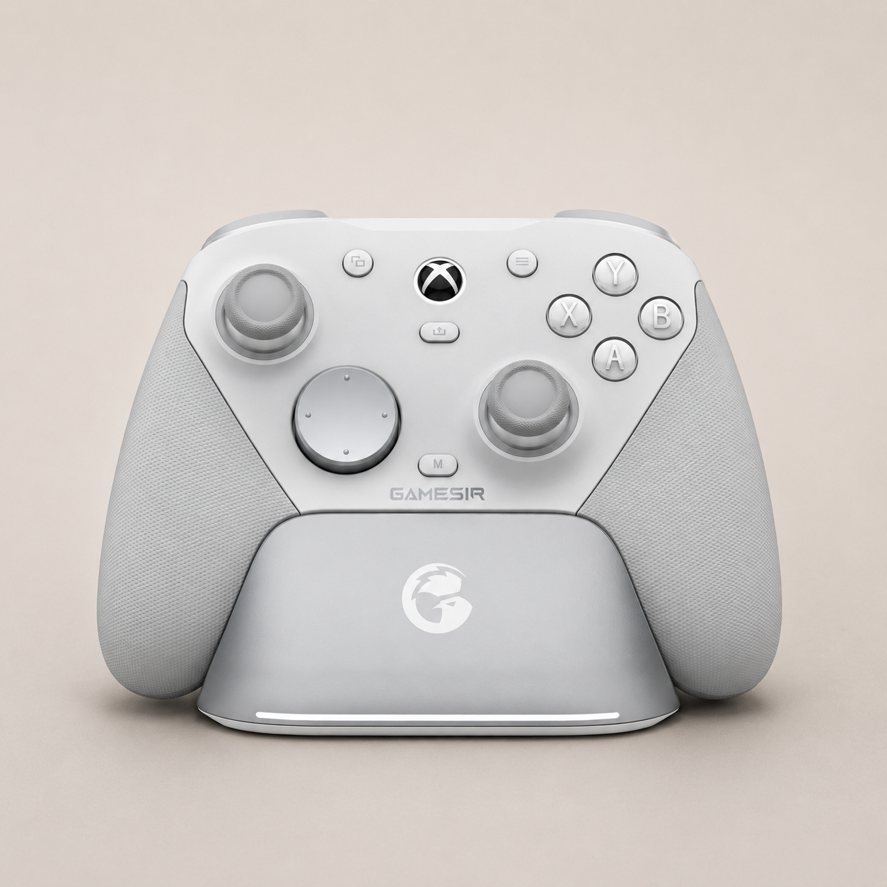 GameSir G7 Pro white controller with charging dock